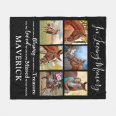 Couverture Polaire En Mémoire d'amour Personalisé Animaux Memorial Ho (Devant (Horizontal))