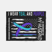 Couverture Polaire En Mémoire De Mon Mari Suicide Sensibilisation Pré (Devant (Horizontal))