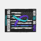 Couverture Polaire En Mémoire De Mon Petit-Fils Drapeau De Sensibilis (Devant (Horizontal))