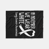 Couverture Polaire En Novembre Nous Portons Blanche Cancer Du Poumon  (Devant (Horizontal))