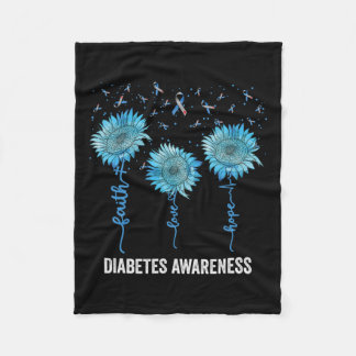 Couverture Polaire En Novembre Nous Portons Blue Sunflower Diabetes A
