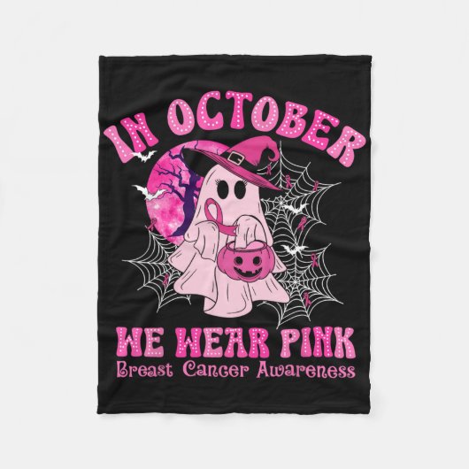 Couverture Polaire En Octobre Nous Portons Le Cancer Du Sein Rose Fem (Devant)
