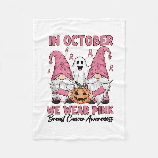 Couverture Polaire En Octobre Nous Portons Nk Cancer Du Sein Ghost Ha (Devant)
