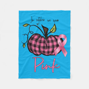Couverture Polaire En octobre, nous portons nk Pumpkin Breast Cancer