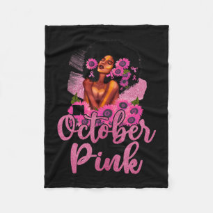 Couverture Polaire En Octobre Nous Portons Rose Black Femme Cancer Du