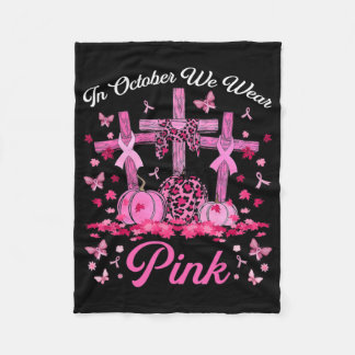 Couverture Polaire En Octobre Nous Portons Rose Jésus Croix Cancer du