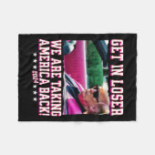 Couverture Polaire En Perdant, Nous Reprenons L'Amérique Rose Trump 2 (Devant (Horizontal))