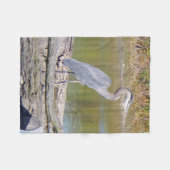 Couverture polaire en polaire de Héron bleu (Devant (Horizontal))