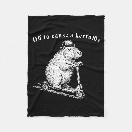 Couverture Polaire En route pour causer une pagaille, Funny Groundhog (Devant)