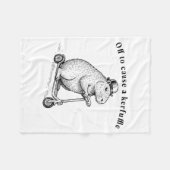 Couverture Polaire En route pour causer une pagaille, Funny Groundhog (Devant (Horizontal))