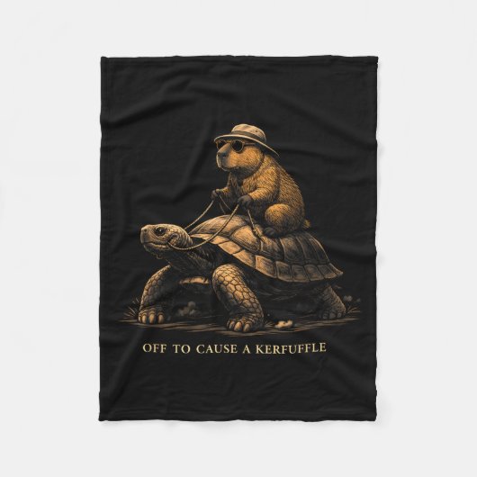 Couverture Polaire En route pour créer une pagaille capybara drôle hi (Devant)