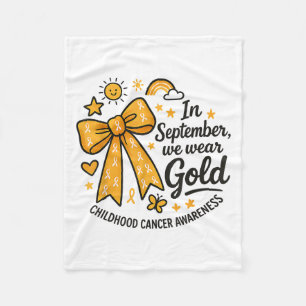 Couverture Polaire En Septembre, Nous Portons Gold Childhood Cancer A