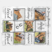 Couverture Polaire En Souvenir Affectueux - Collage Photo de Cheval M (Devant (Horizontal))