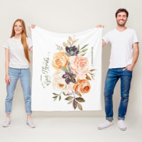 En Tout, Remerciez Floral Rose Blanket