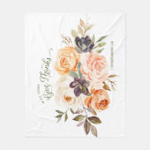 Couverture Polaire En Tout, Remerciez Floral Rose Blanket (Devant)