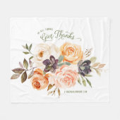 Couverture Polaire En Tout, Remerciez Floral Rose Blanket (Devant (Horizontal))