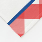 Couverture Polaire en vichy Baseball Personnalisé Blanche-Toison (Coin)