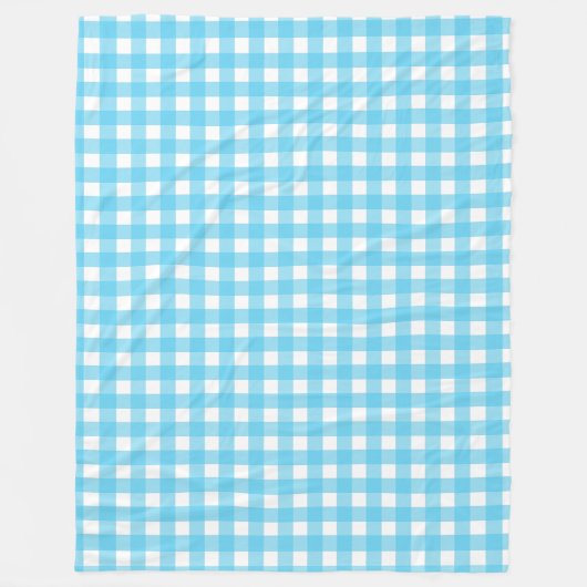 Couverture Polaire En vichy bleu cérusé clair (Devant)