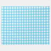Couverture Polaire En vichy bleu cérusé clair (Devant (Horizontal))