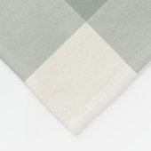 Couverture Polaire en vichy chèques plis vert sauge clair (Coin)