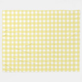 Couverture Polaire En vichy jaune pâle et blanc (Devant (Horizontal))