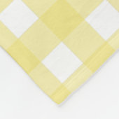 Couverture Polaire En vichy jaune pâle et blanc (Coin)