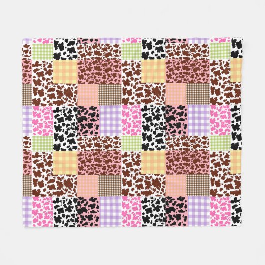 Couverture Polaire En vichy moderne Patchwork Quilt (Devant (Horizontal))