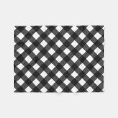 Couverture Polaire En vichy noir et blanc (Devant (Horizontal))