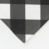 Couverture Polaire En vichy noir et blanc (Coin)