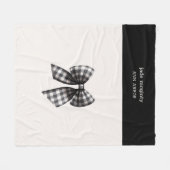 Couverture Polaire En vichy noir et blanc coché (Devant (Horizontal))