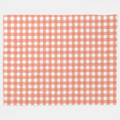 Couverture Polaire En vichy orange (Devant (Horizontal))