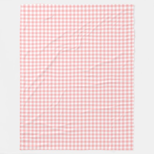 Couverture Polaire En vichy rose (Devant)