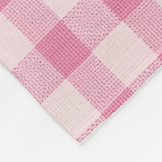 Couverture Polaire En vichy rose bébé (Coin)