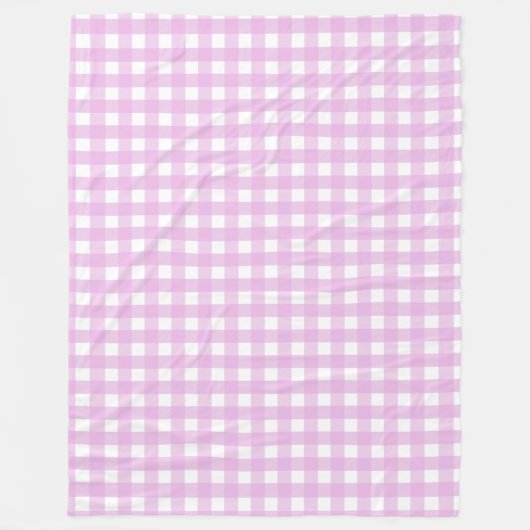 Couverture Polaire En vichy rose pâle (Devant)