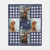 Couverture Polaire en vichy Squiggle Pet Four Grille Photo (Devant)