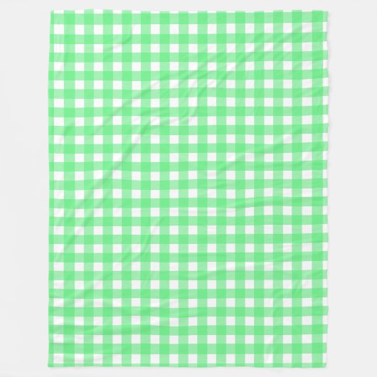Couverture Polaire En vichy verte (Devant)