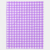 Couverture Polaire En vichy violet brillant (Devant)