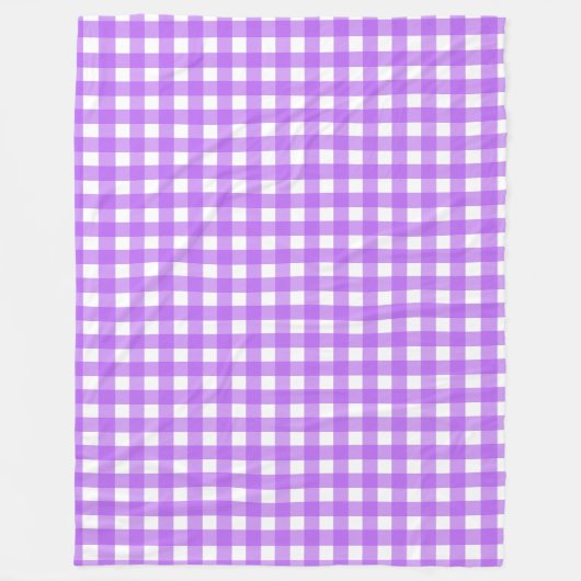 Couverture Polaire En vichy violet brillant (Devant)