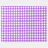 Couverture Polaire En vichy violet brillant (Devant (Horizontal))