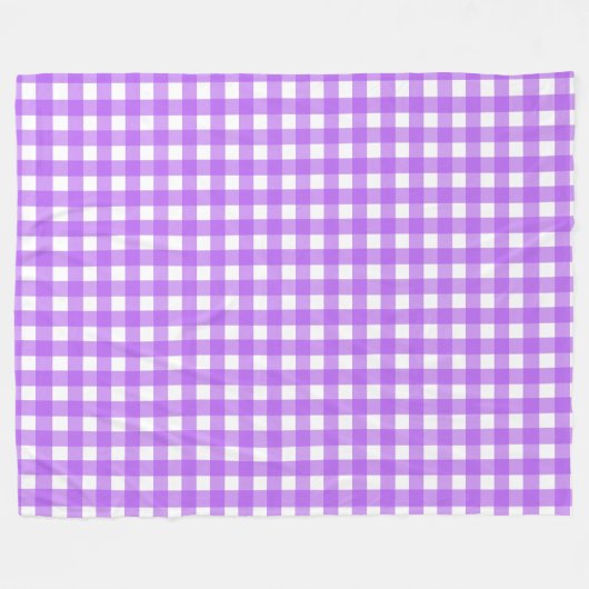 Couverture Polaire En vichy violet brillant (Devant (Horizontal))