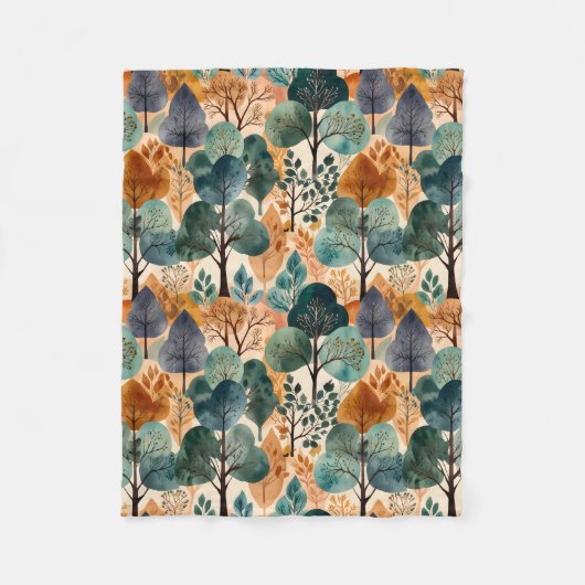 Couverture Polaire Enchanter les arbres d'automne (Devant)