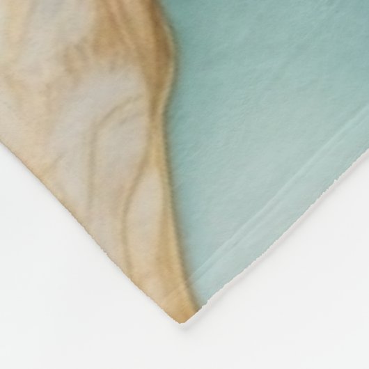 Couverture Polaire Encre D'Alcool Abstraite Unique Avec Limites D'Or (Coin)