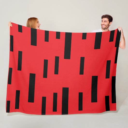 Couverture Polaire Encre rouge (En situation)