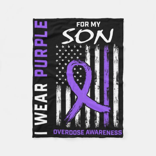 Couverture Polaire End Overdose Awareness Shirt Son August Purple Fla (Devant)