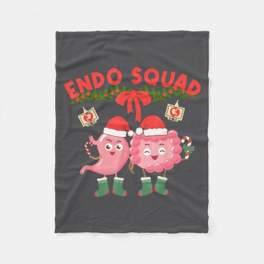 Couverture Polaire Endo Squad Nurse Stomach Santa Hat Endoscopy Tech  (Devant)