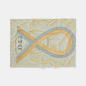 Couverture Polaire Enfance Cerveau Cancer Sensibilisation Angel Blanc (Devant (Horizontal))