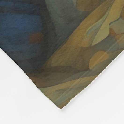 Couverture Polaire Enfant dormant rêvé dans une courtepointe fleurie (Coin)