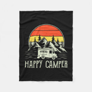 Couverture Polaire Enfant heureux campeur garçon drôle vintage campin