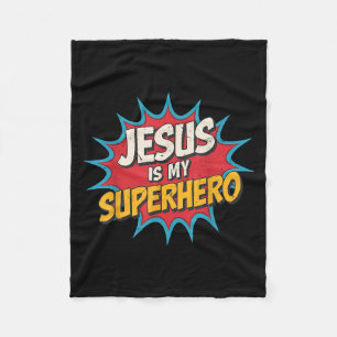 Couverture Polaire Enfant Jésus Est Mon Superhéros Chrétien Dieu Fils