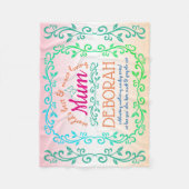 Couverture Polaire Enfantement du logo botanique de la meilleure (Devant)